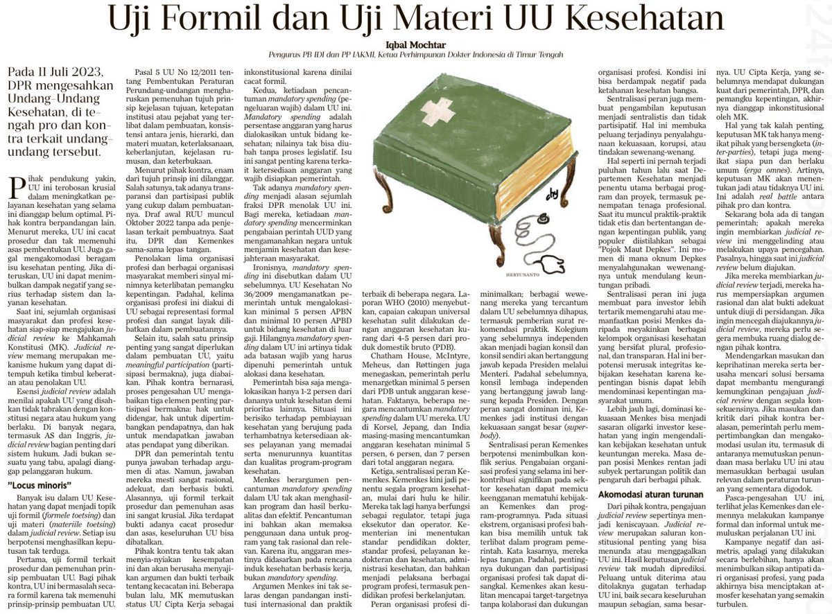 MF4lfian's tweet photo. Keniscayaan akibat nir-kepercayaan dan nir-partisipasi yang bermakna. Bersiap menuju medan perjuangan di persidangan.
@hariankompas
@PBIDI
@depkominfopdgi
#DailyIssue https://t.co/ZGRqFwogtl