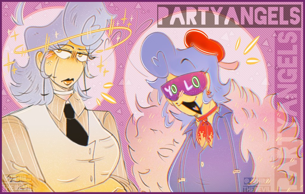 Johirothedevil's tweet photo. It's been a while since I drew them,,, plus the wip was calling to me-
(It was 3 months old)This is literally rushed+no effort😭
💥Toast to genderswap #PartyAngels🥂 💥
FreshWally belongs to: @GRIMMUSSYPAKITA
#WallyGuardianAu #WelcomeHomeAU #wallydarlingau #wallydarlingfanart https://t.co/IWfcFCBbfI