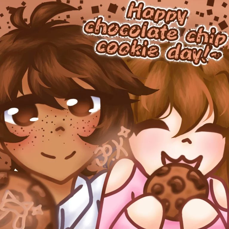 PupKitSparkles's tweet photo. Happy chocolate chip cookie day!🎉🍪✨

Little late to post here, also did a mini doodle and a old drawing celebrating today lol https://t.co/28iYhA7QaN