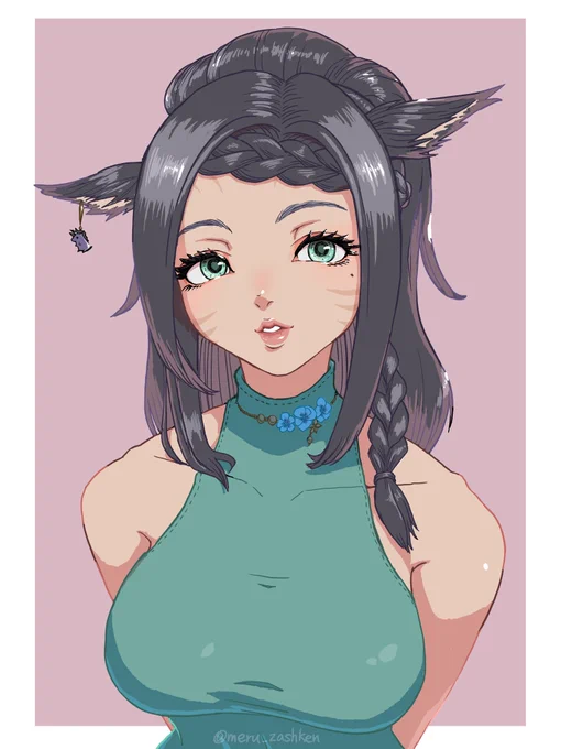 顔周り 練習絵