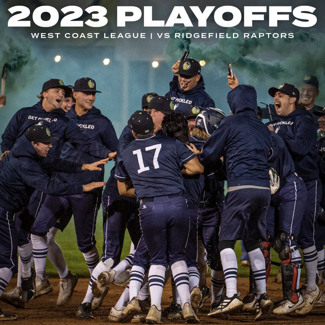 picklesbaseball's tweet photo. PLAYOFFS | PICKLES VS RAPTORS

The matchup is set & the first round of the @WCLBaseball playoffs is HERE!

Catch the rematch from last year's playoffs THIS TUESDAY, AUGUST 8 AT 7:05 PM!

WE NEED YOUR SUPPORT! GET TICKETS, GET ROWDY & GET PICKLED!
🎟️ https://t.co/m1vKYRKR9g