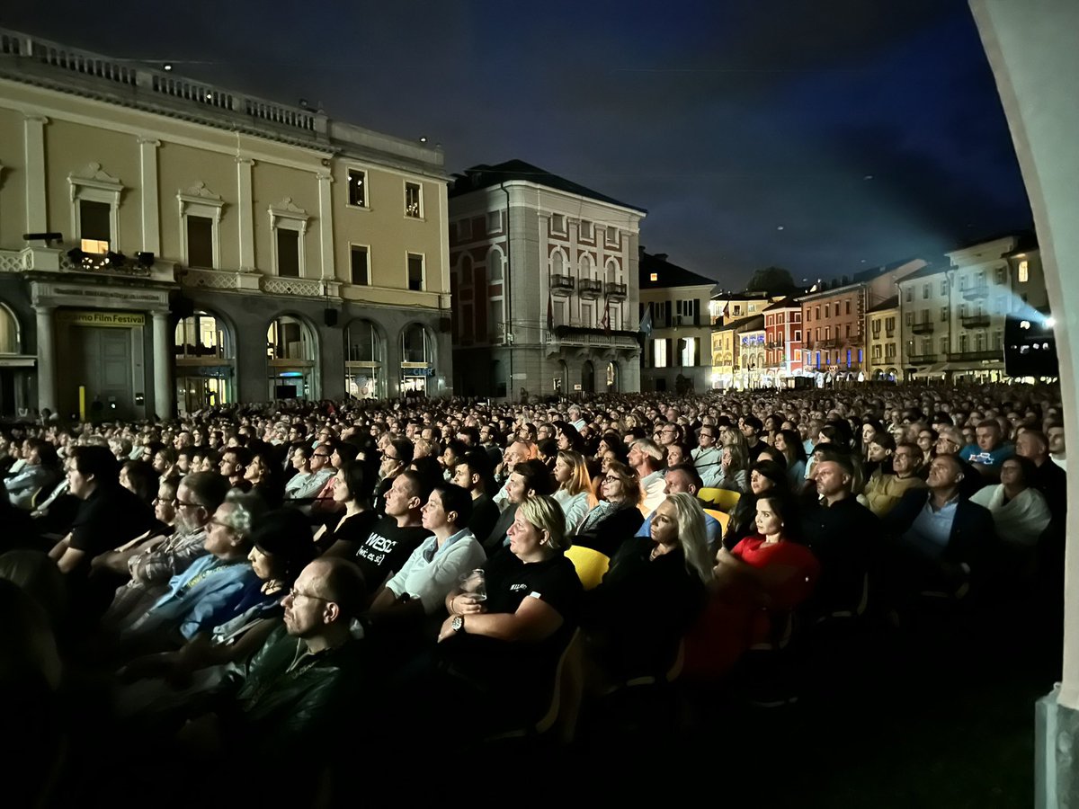 Locarno has been great fun, these packed out screens (in this case) around 8000 people, really tells you cinema matters so much in a small town #locarno #Locarno76