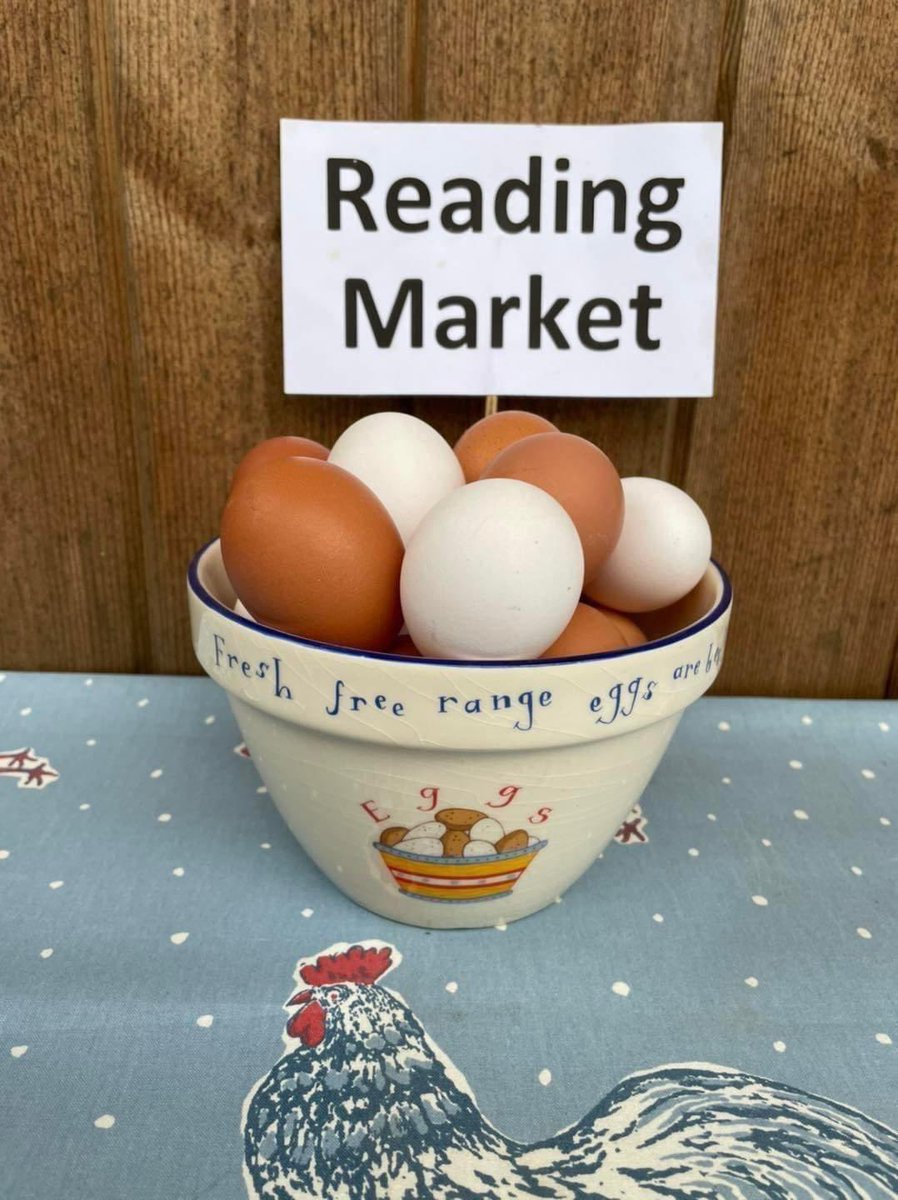 It is Reading Farmers' Market TODAY - Saturday 5th Aug - this is a fabulous market with a great line up of local Producers! It is well worth a visit! 🥚❤️🥚

#Eggs #Reading #ReadingMarket #Foodie #Local #Berkshire #Rdg #RdgUK #InRdg #ReadingUK #FarmersMarket #Farming #LoveLocal