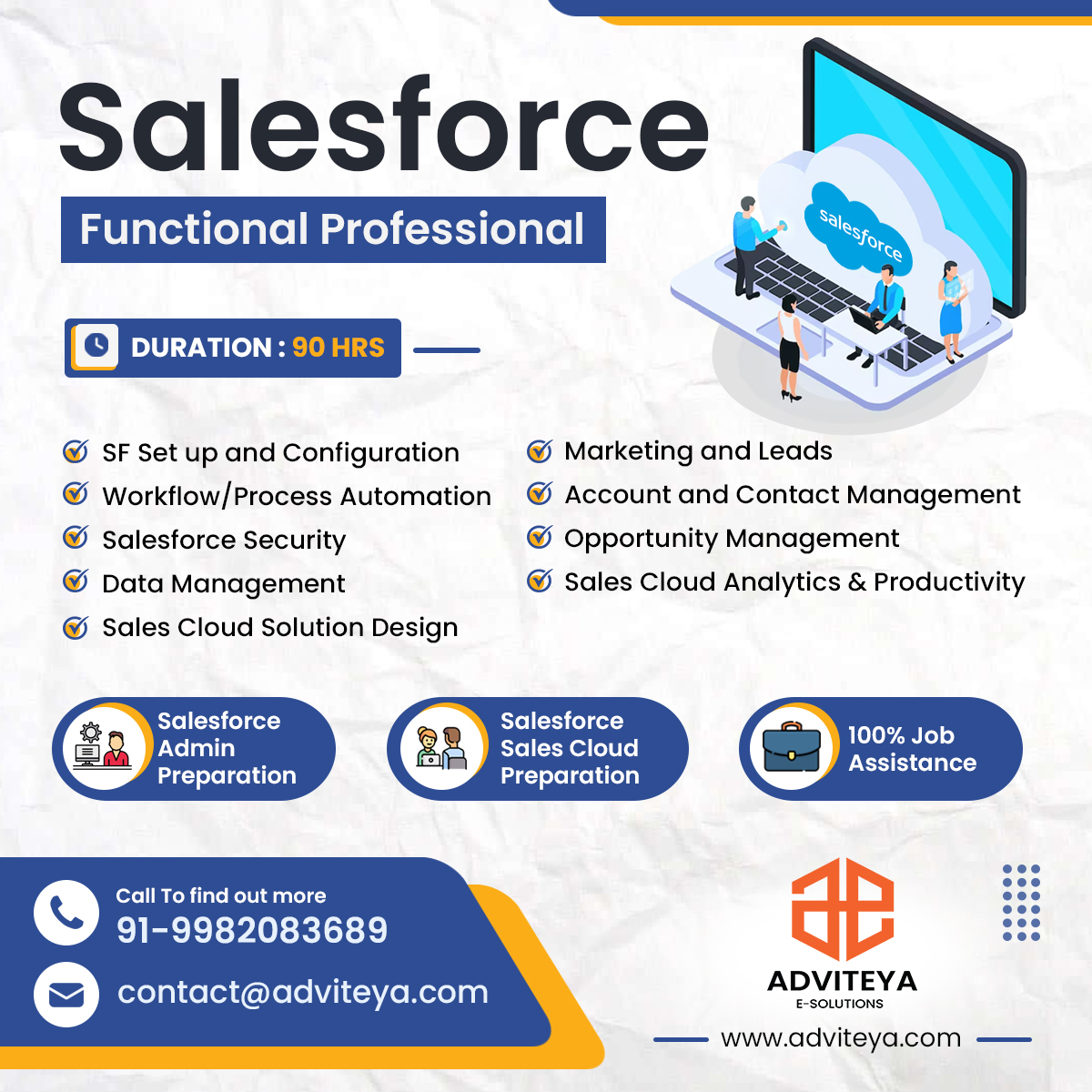 🚀 Elevate Your Career with Our Salesforce Functional Professional Course! 🚀

Visit now: adviteya.com

#SalesforceFunctionalPro#SalesforceCourse#SalesforceTraining#SalesforceAdmin#SalesCloud#CRMTraining#SalesforceCertification#SalesforceCareer#SalesforceJobs