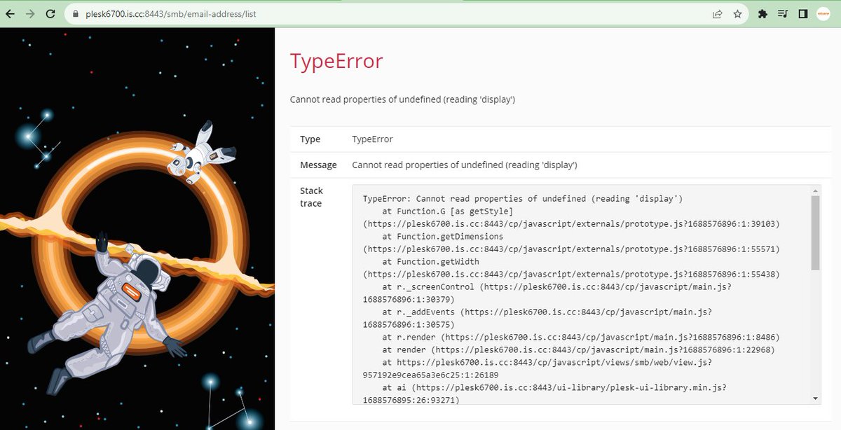 MidvanaOne's tweet image. @Plesk @interserver 

We are facing an Plesk Error while creating a new email.

Kindly resolve it.   

#interserver #pleskerror #plesk #email