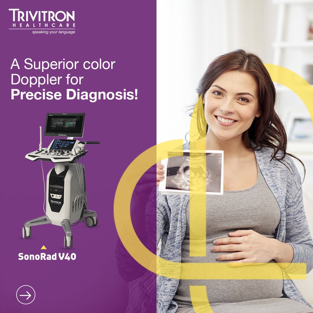 TrivitronIndia's tweet photo. Trivitron SonoRad V40, a high-end Color Doppler, with an advanced comprehensive Imaging platform, provides holistic features that leads to Superior quality imaging with Precise Diagnosis.
To know more: https://t.co/DcpoqZ6OAv or call us at +91 9840080008
#ColorDoppler #Ultrasound #WeAreTrivitron #Imaging #SonoRadSeries