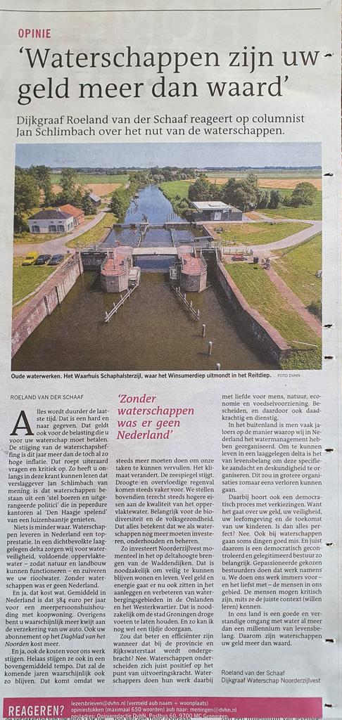 Waterschappen zijn uw geld meer dan waard! 👇