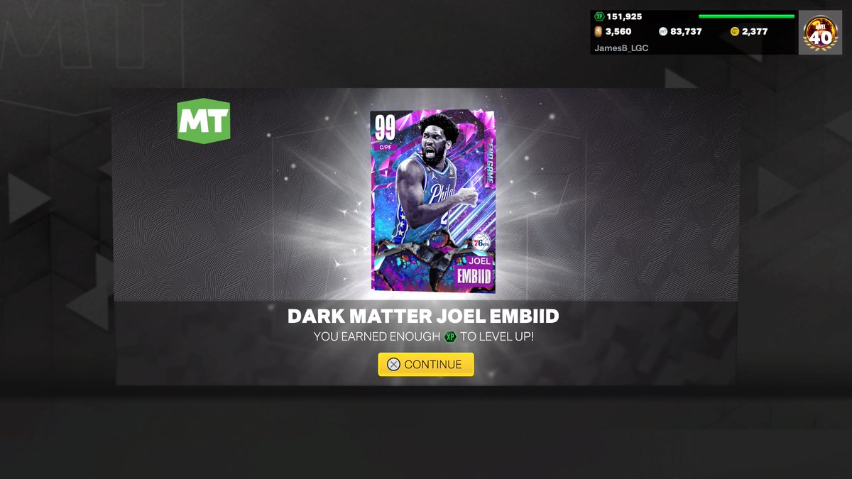 JamesB_LGC ๐ต๐ญ (@jamesp_kjb) on Twitter photo MyTeam Season8 Level40 reward done! Welcome to the squad EndGame Embiid! #MVPiid #SixerNation #TheProcess #PS5Share, #NBA2K23 MyTeam Season8 Level40 reward done! Welcome to the squad EndGame Embiid! #MVPiid #SixerNation #TheProcess #PS5Share, #NBA2K23