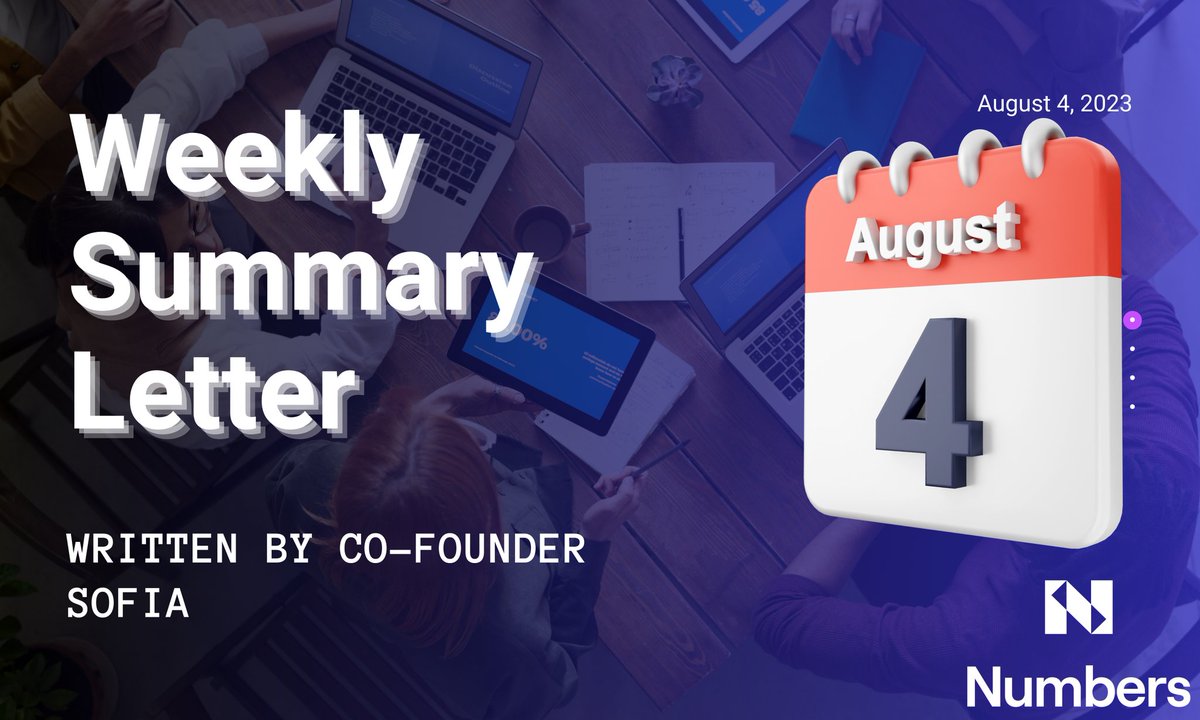 The @numbersprotocol weekly letter is written by our Co-founder, Sofia, as she shares progress and achievements from the Numbers Community on innovation and transformation.

The past week was amazing, thanks to teamwork and support. Let's celebrate the strides.

🧵 1

#NUMARMY