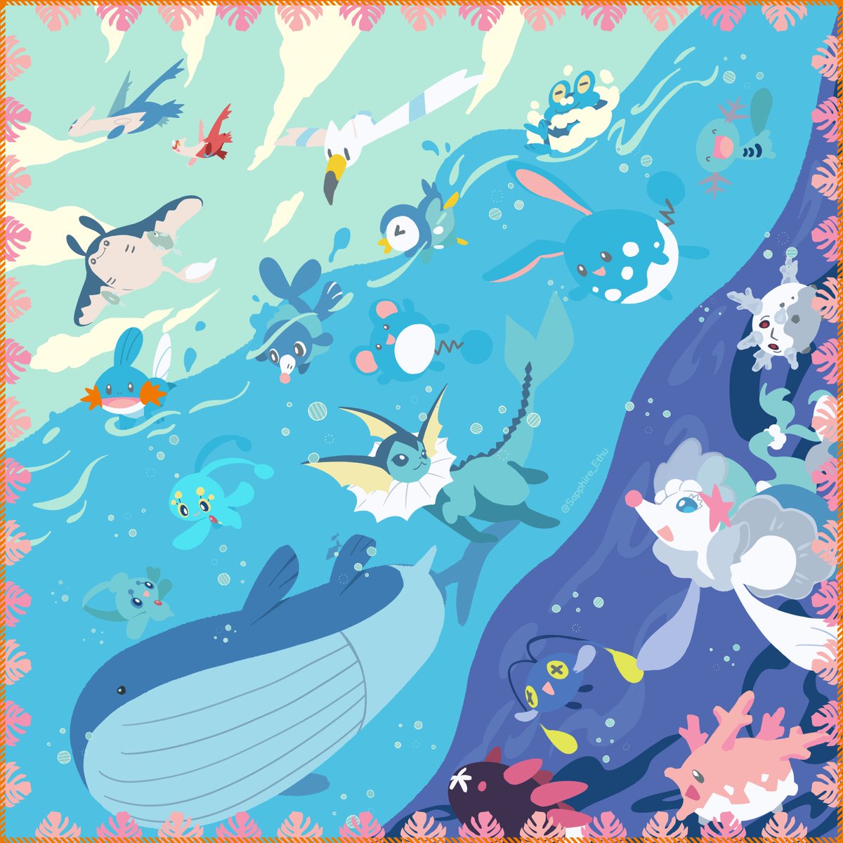 ポケモン「夏だ!海だ!! #ポケモン」|Ethuのイラスト