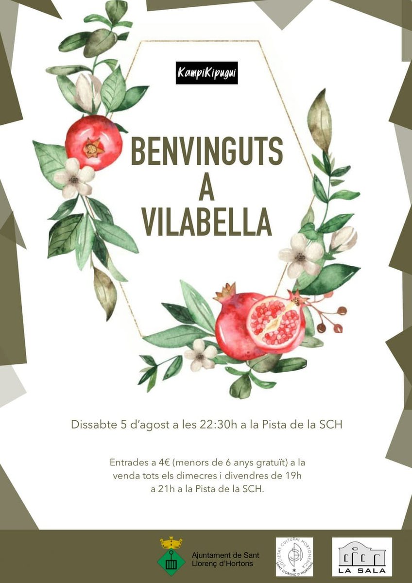 stllhortons's tweet photo. 🥳 Aquesta nit arrenca la #festamajorsllh2023!
🎭 Ho farà a partir de les 22.30 h amb la representació teatral de "Benvinguts a Vilabella", a càrrec de KampiKiugui.
🎵 I a partir de la mitjanit serà el torn per a la Festa Reagge Hortons in Dub Vol. 4.
#stllhortons #SLLH https://t.co/hqrinjAINc