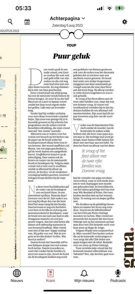 youpvanthek's tweet image. .@nrc Puur gelukzaterdag