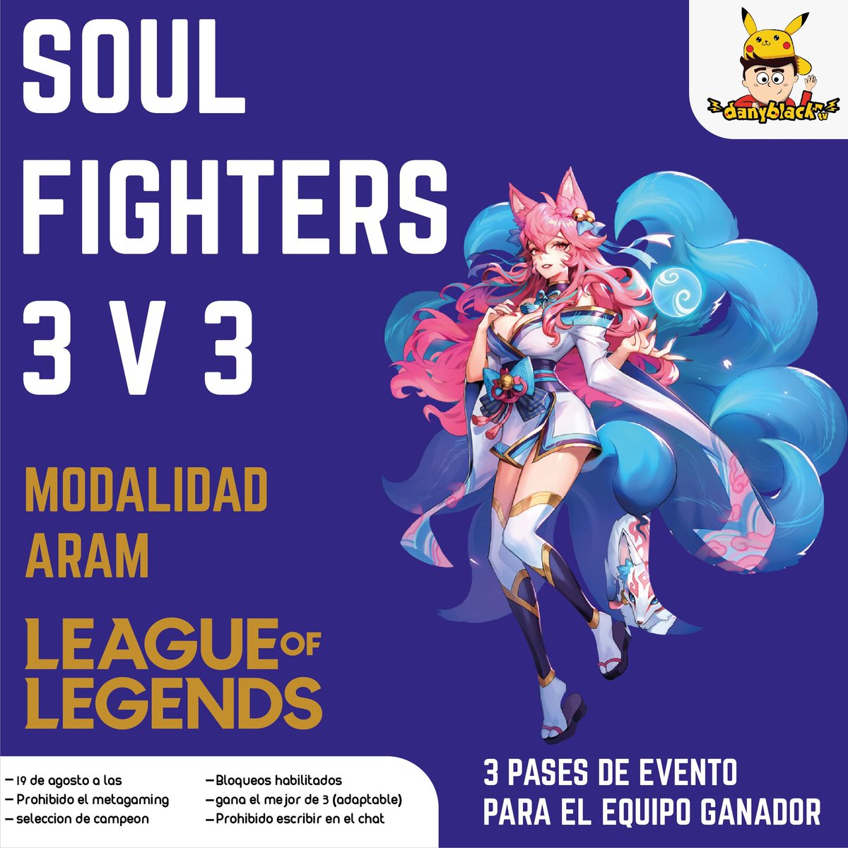 DanielParraCed1's tweet photo. Si desean participar solo lleguen al DISCORD 
https://t.co/A3a6YjNK3w
Los espero el 19 de agosto para este torneo https://t.co/tminmZNstY