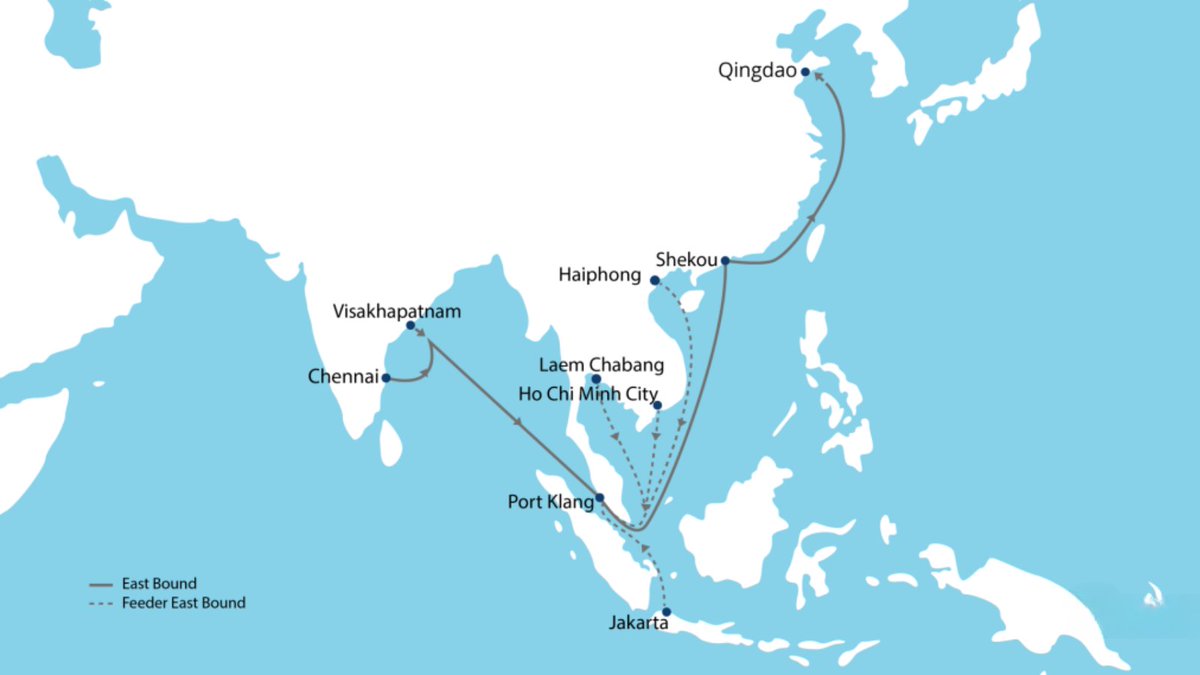 Jikelogistics's tweet image. #SeaLead collaborates with Sinotrans, SITC, and TS Lines to launch the FIX service, connecting Chinese ports to India's east coast. 🛳️🌟

The launch of the #FIXservice is expected to increase bilateral trade by 10%. What factors do you think have contributed to this growth? 🤔