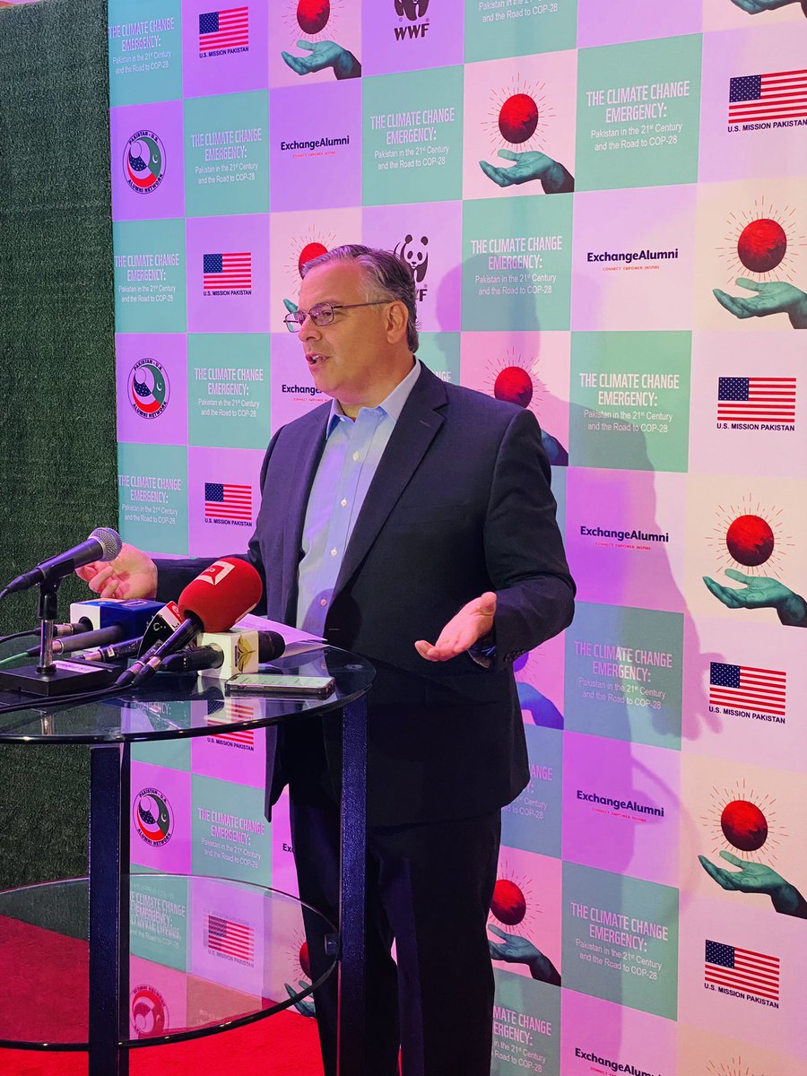 There is no issue in the world that affects people more than the climate change, says U.S. Ambassador Donald Blome <a href="/usembislamabad/">U.S. Embassy Islamabad</a> at <a href="/PakUSAlumni/">Pakistan-U.S. Alumni Network</a> Conference while sharing about #USPakGreenAlliance framework.