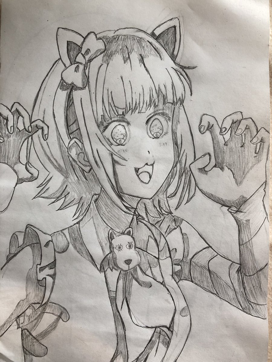latte_dq10's tweet photo. 本日のお絵描き♪
にゃー！( *ฅ´O`)ฅ

＃らての落書き帳 https://t.co/n3Ba1q0Mrn
