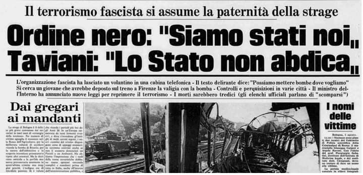 OSNMITALY's tweet photo. Non dimentichiamo neanche questo,quando i fascisti di ordine nero facevano saltare in aria i treni.
Attorno all'una del mattino del 4 agosto 1974, un ordigno ad alto
potenziale esplose nella quinta vettura del treno Italicus diretto a
Monaco di Baviera, mentre transitava presso San Benedetto Val di
Sambro, in provincia di Bologna, uccidendo 12 persone e ferendone 48.
Avvenne a distanza di pochi mesi dalla strage neofascista di piazza
della Loggia, a Brescia (28 maggio 1974). Come Brescia l'Italicus fu
l'anello di quella catena di stragi neofasciste che insanguinò
l'Italia negli anni della strategia della tensione, partita da piazza
Fontana (12 dicembre 1969) e culminata alla stazione centrale di
Bologna (2 agosto 1980). La strage fu subito rivendicata da Ordine
nero, ma anche in questo tragico caso non ci fu giustizia per le
vittime: non ci fu nessuna condanna. La Corte di Cassazione, pur
confermando l'assoluzione degli estremisti di Arezzo per la strage sul
treno Italicus, stabilì che l'area alla quale poteva essere fatta
risalire la matrice degli attentati era «da identificare in quella di
gruppi eversivi della destra neofascista». A simile conclusione era
pervenuta anche la relazione di maggioranza della Commissione
parlamentare d'inchiesta sulla loggia massonica P2. Secondo tale
relazione, inoltre, la organizzazione terroristica «di ispirazione
neofascista operante in Toscana», cui la strage era ascrivibile, era
stata indotta al compimento di attentati dalla «opera di istigazione»
svolta dalla predetta associazione segreta; questa era perciò
«gravemente coinvolta» nella strage.
Si Roberto Cenati - Presidente @AnpiMilano. 

#Anpi #25aprile #farememoria #pernondimenticare #anpimilano #antifascismo #storia #resistenza #memoria #accaddeoggi #giorniresistenti #giornipartigiani #25aprile1945 #fascismo #lamemorianonmuore #25aprilesempre #Partigiani