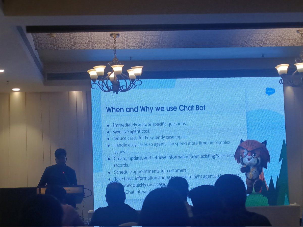 Chat bot live session with <a href="/Mr__PM/">Prashant Mishra</a> <a href="/arpitvijay95/">arpit vijayvergiya #BlazeYourCertification</a>
<a href="/JagSalesforce/">JAGSalesforce</a> <a href="/SharmaBhawani/">Bhawani Sharma</a> <a href="/forceguru/">Ankit Arora</a> <a href="/SmitaForce/">Smita Pandey</a> 
<a href="/pallaviforce/">Pallavi Agrawal</a>