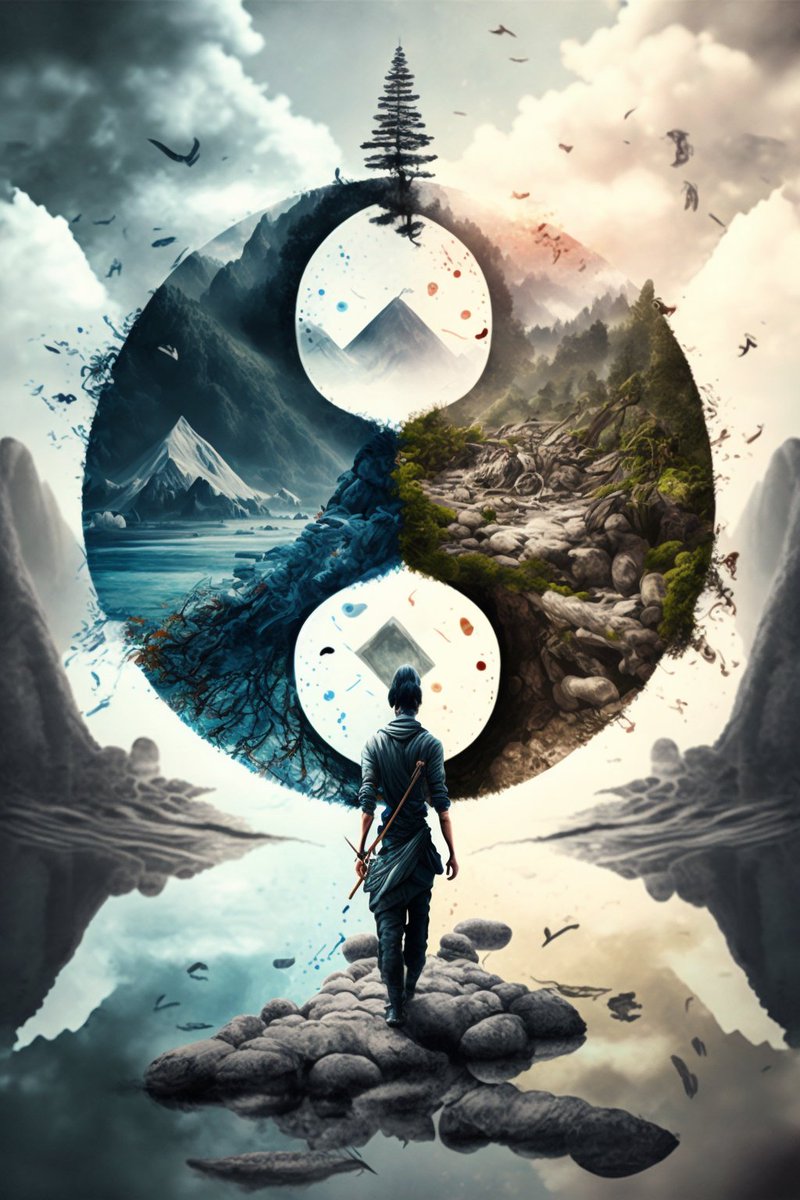 _X_III_D's tweet photo. I still use MidJourney v3 and v4 from time to time. There are some aesthetics that are just perfect with the. 
"Peaceful Ballance"
#MidjourneyAI #midjourney #MidjourneyV4 https://t.co/tiY7etrVFG