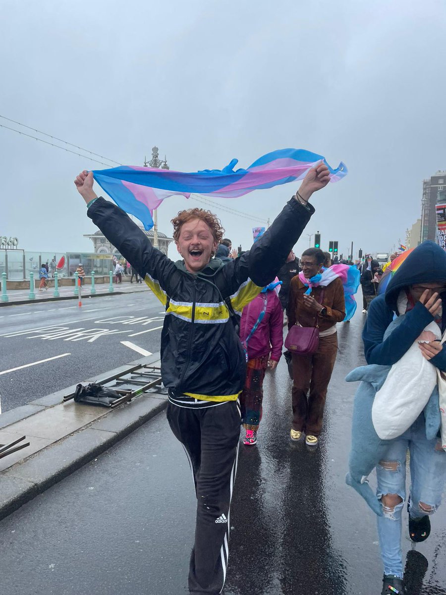 PinkNews (@pinknews) on Twitter photo No amount of rain (and wind) can stop us saying #TRANSRIGHTS!! #BrightonPride <a href="/Transpareloved/">#TransPeopleAreLoved</a> No amount of rain (and wind) can stop us saying #TRANSRIGHTS!! #BrightonPride <a href="/Transpareloved/">#TransPeopleAreLoved</a>
