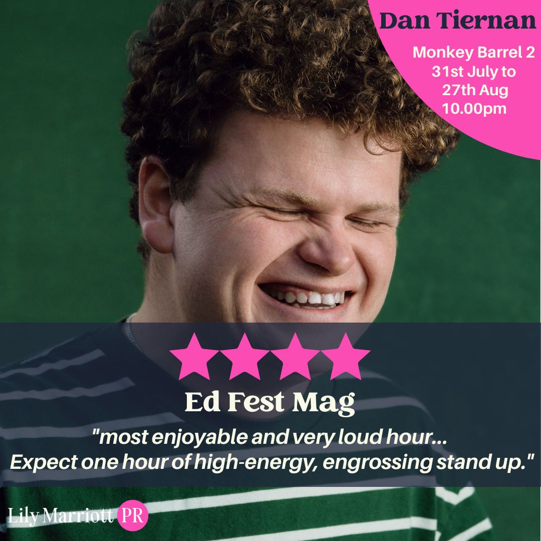 4 stars for @tiernancomedian's debut hour 'Going Under' from @EdFestMag 🌟🌟🌟🌟 📍@barrelcomedy 2 ⌚ 31st Jul - 27th Aug (excluding 14th), 10pm 🎟️ Tickets in bio! edfestmag.com/dan-tiernan-go…