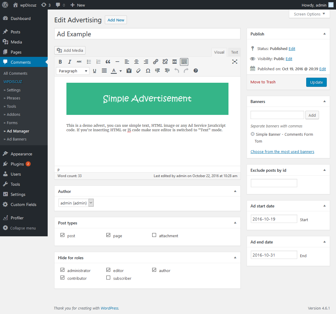 gVectors's tweet image. 📢Add a powerful advertisement management system on your #WordPress website comment section with the wpDiscuz – Ads Manager addon!
gvectors.com/product/wpdisc…
