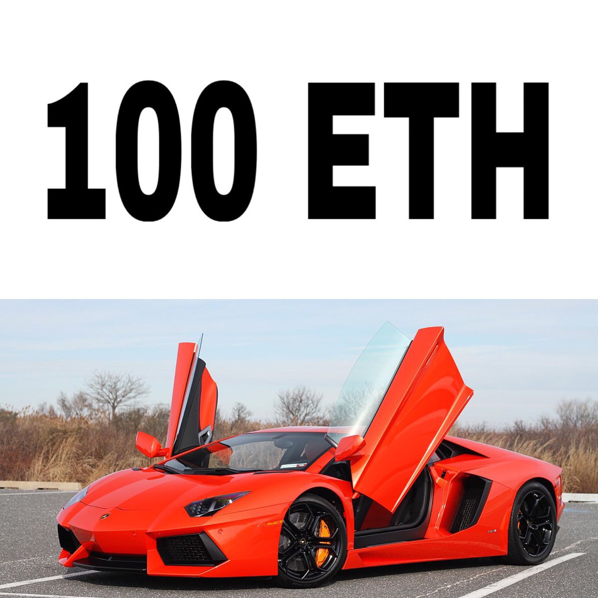 CryptoMafia420's tweet photo. 100 ETH or a Lambo 🏎️

What would you pick ? https://t.co/URkBFAHv7P