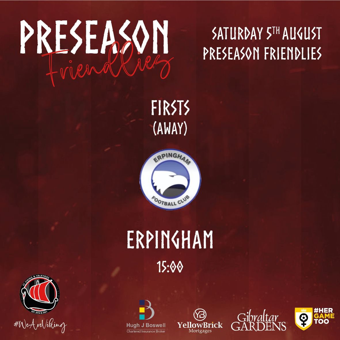 VikingValkyries's tweet photo. 🔴⚪️⚫️ Match Day ⚫️⚪️🔴
The ‘kings take a mixed First & Reserve side away for their first pre-season friendly against Erpingham Utd
⏰ KO 3pm
📍 Erpingham Village Hall
Norwich
Norfolk
NR11 7QB
#wearevikings #preseason #matchday #ForValhalla https://t.co/gC6djOe4Qp
