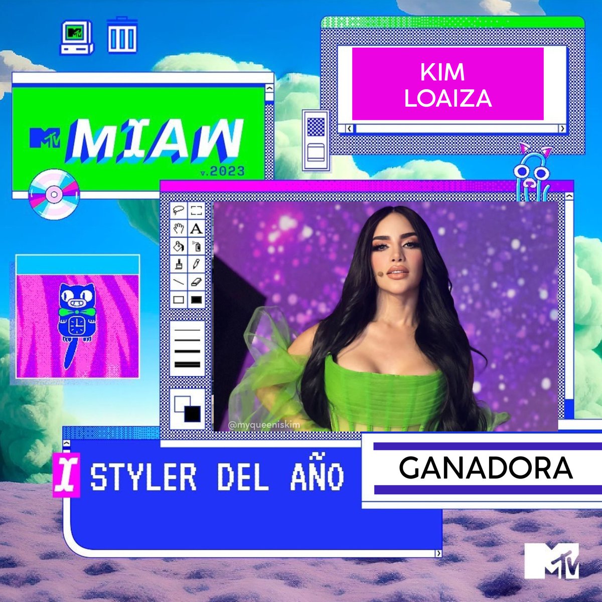 KimLoalzaCharts's tweet photo. @KimberlyLoaiza_ es ganadora en la categoría “Styler del Año” en los premios @mtvmiaw 2023. https://t.co/9ttcKlw6Bm