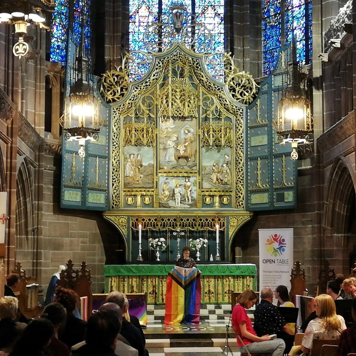 opentablelgbt's tweet photo. SHOUT IT LOUD: 4th and final reflection from Open Hands: Pride at Liverpool Cathedral last Sunday, by Jen Williams, Verger at Liverpool Cathedral &amp; founder of Open Table Sefton: https://t.co/LdTD1d1GHy 
#PrideInLiverpool #FaithfullyLGBT #ShoutItLoud https://t.co/PoDfOwa0fX
