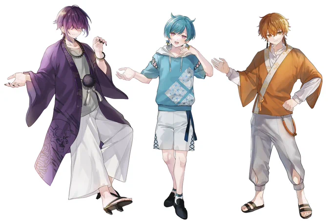 【お仕事】 Median様(#0_Median_ )の和風夏立ち絵を描かせていただきました!