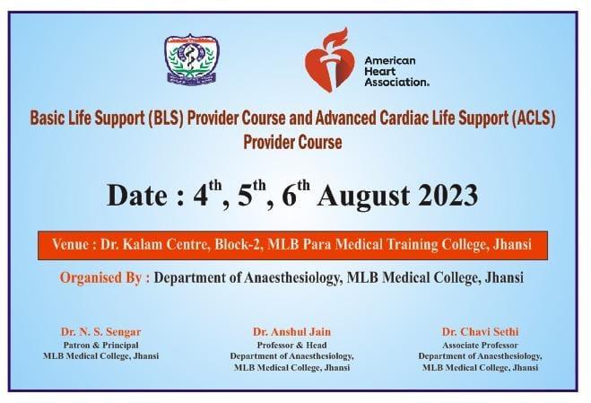 MeUPGovt's tweet photo. As part of #MissionNiramaya, MLB Jhansi is progressing toward excellence with yet another initiative. In partnership with esteemed mentor institutes @SGPGI  and @kgmu_medical, MLB Jhansi organized @MLBMCJ the very first American Heart Association (AHA) Accredited BLS and ACLS Courses at their Paramedical College.

🔶 23 medical college faculties/residents and 7 nursing faculties actively attended the program. 

🔶 Promising candidates will take an instructor course, ensuring the dissemination of knowledge to all nursing students.