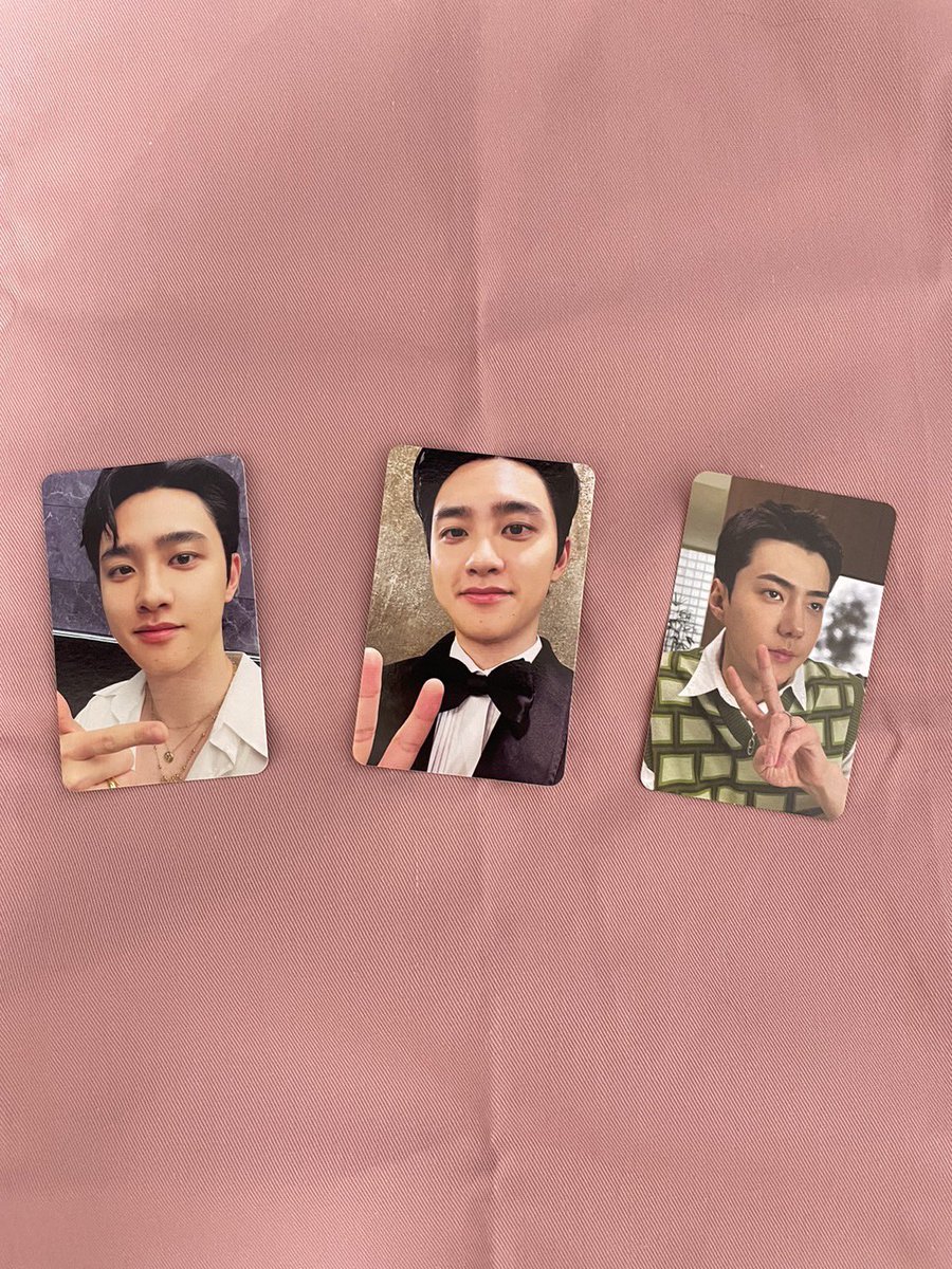 EXO EXIST トレカ交換

【譲】写真のギョンス セフン 

【求】ベッキョン ベク
（E,O,デジパ ver希望）

スリーブ＋硬貨ケース、郵送にて交換希望です。よろしくお願いいたします🙇🏻‍♀️