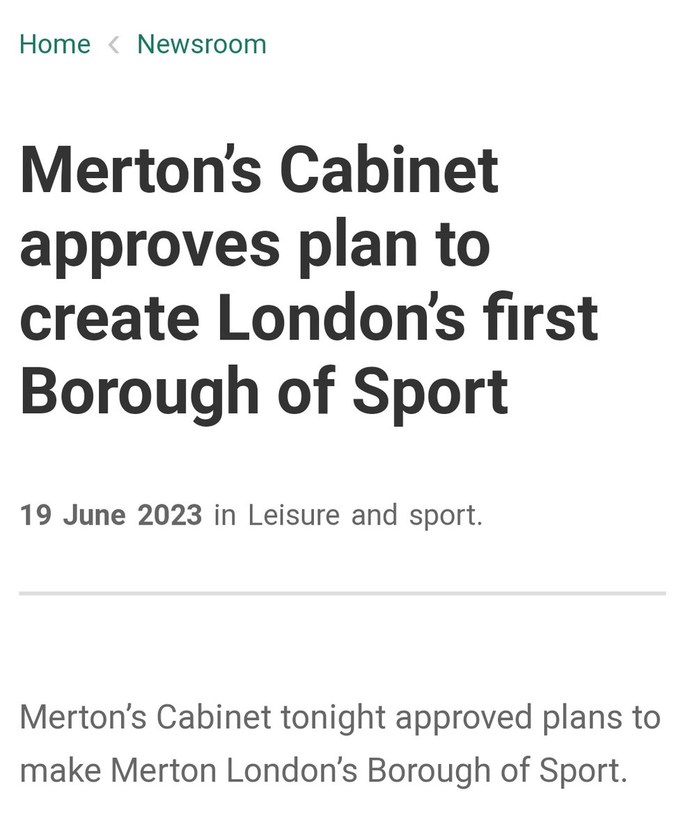 I appreciate mistakes get made and resources are tight: but let's cut the boasts that Merton is a "Borough of Sport".

Without getting the basics right it's just a PR gimmick - meaningless words