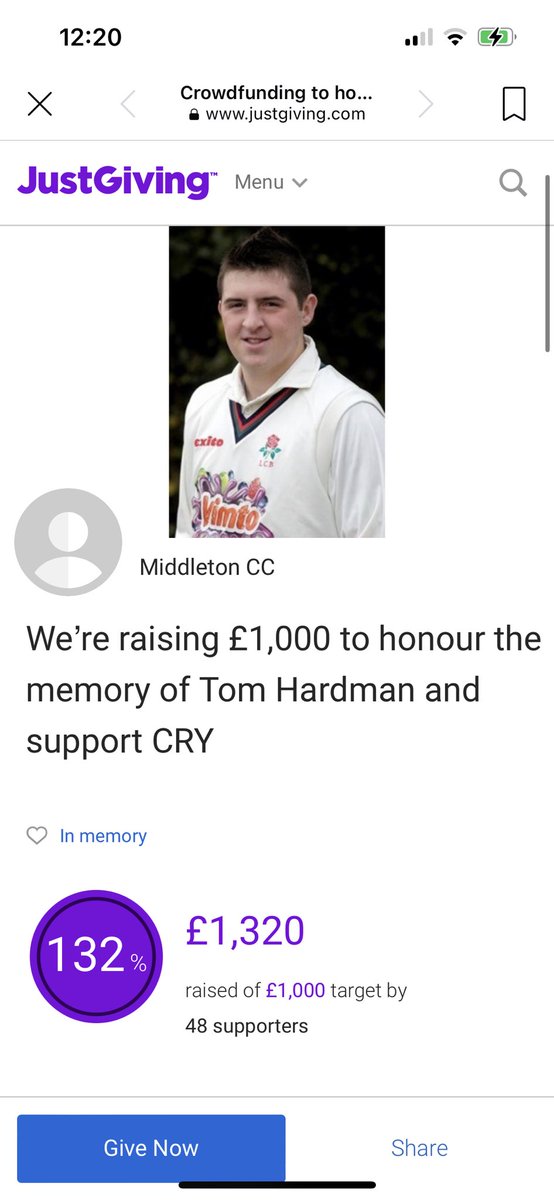 middletonccnews's tweet photo. Fantastic night @HeywoodCC for the Tom Hardman T20. Thank you to everyone who has donated. I believe it’s around £2000 that has been raised in total.Amazing support for an amazing person we all sadly miss! #TH96 https://t.co/02CEvshLr7