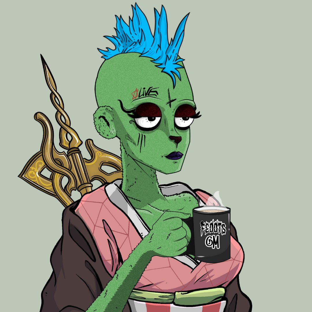 GM #Fe00ts family! Here is a recent mint, she looks badass 😎

Hope you're having a great weekend!

#cro #crofam #nft #minting #cronos