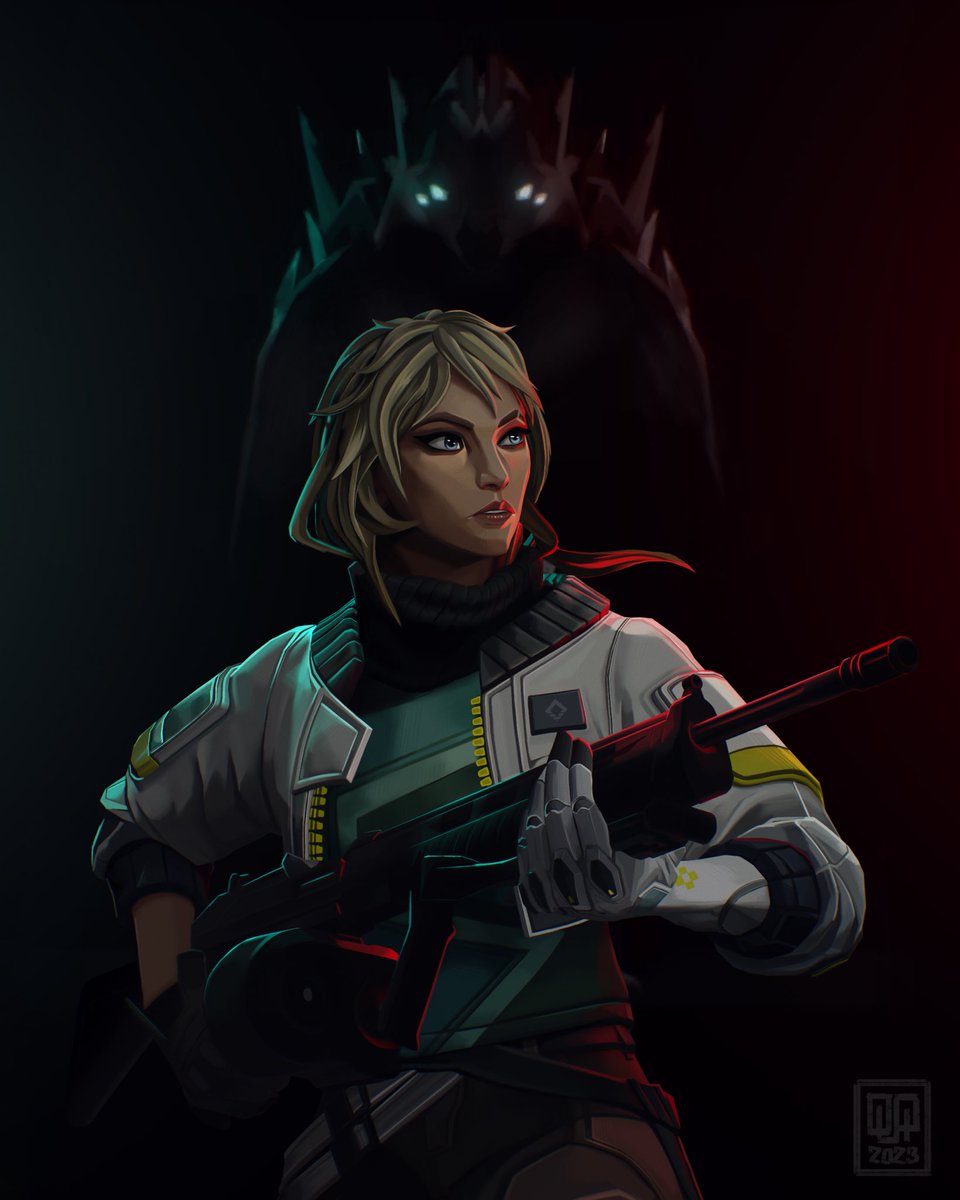 Oupivision's tweet photo. 🇪🇸 Tras varias semanas intentando acabar esta pieza (Ahora soy un viejo ocupado) por fin os dejo mi primer fan art de #Deadlock, la última agente en llegar a @VALORANTes.

🇬🇧 After several weeks trying to finish this piece, I can finally post my first #Deadlock fanart @VALORANT https://t.co/nFMopl6WzH