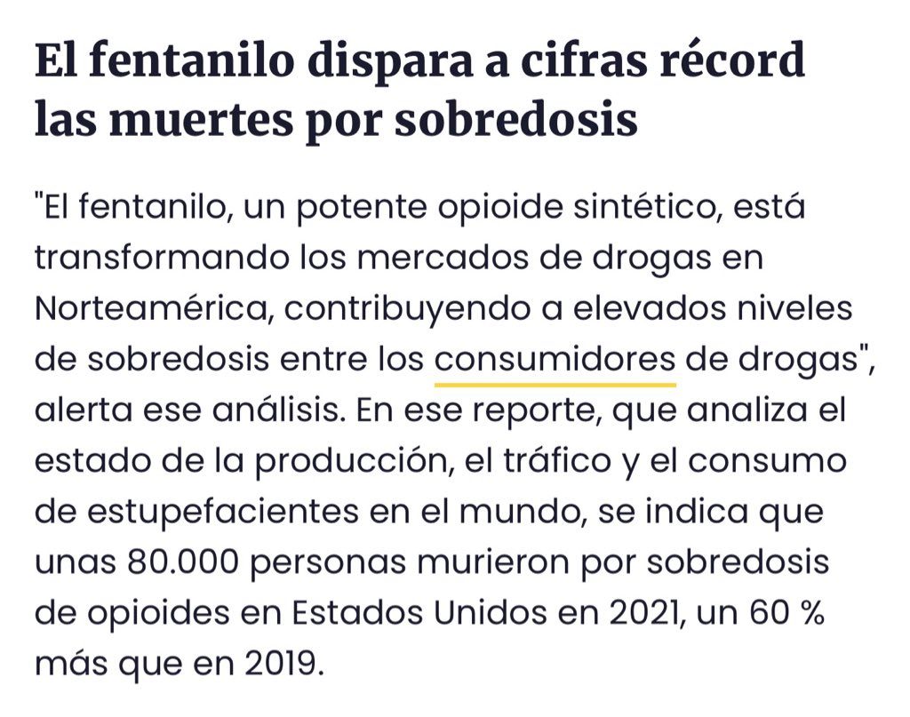 icdelalfarero's tweet photo. Primero fue la heroína, después la cocaína, ahora nos alertan con el fentalino (70.000-80.000 muertes por año en Estados Unidos) — El ser humano sigue buscando en lugares equivocados, y he aquí las graves consecuencias —- https://t.co/izQHOT6SOZ