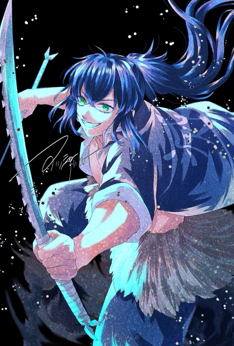 アスファルトの写真をオーバーレイレイヤーにして 絵に重ねて遊んでみた