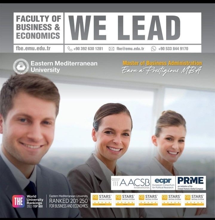 EMU_BusAdmDept's tweet photo. Applications for Masters Programmes in the Department of Business Administration is ongoing. 

Visit https://t.co/Vj0Eta9FyN to apply today! https://t.co/PloYAwvqbm