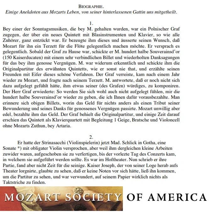 MozartCircleCN's tweet photo. #MozartRareImportantDocuments #MozartSocietyOfAmerica
@mozart_usa

from #EarlyMozartBiographies Discover online:
A few anecdotes on #Mozart life by his wife #Constanze, among them the #MakingOf of #DonGiovanni overture &amp; #HaydnQuartets! #ff 

@HaydnSocGB

https://t.co/ASJTFF9Go3 https://t.co/AlduyE0eqk