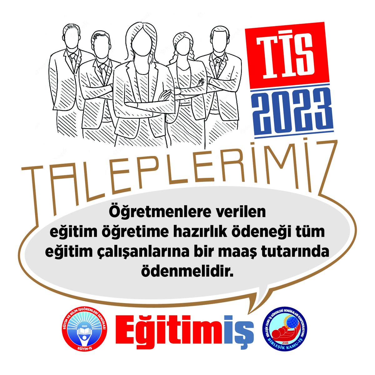 egitimis's tweet photo. Öğretmenlere verilen eğitim öğretime hazırlık ödeneği tüm eğitim çalışanlarına bir maaş tutarında ödenmelidir.

#TopluSözleşme2023 #toplusozlesme https://t.co/r90EjonVGQ