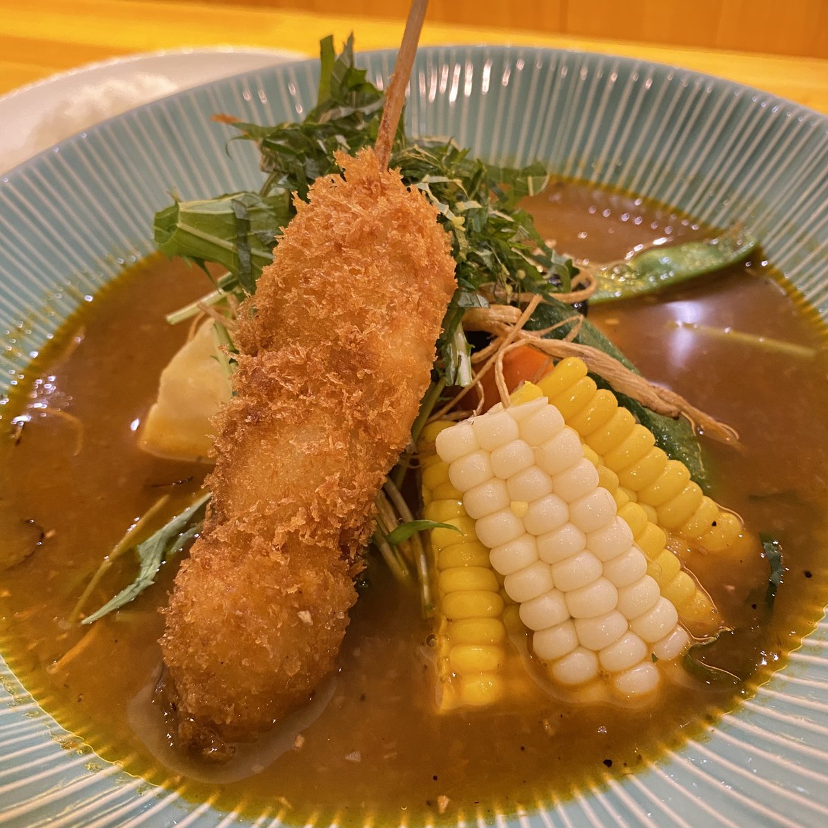 Charpowjoy's tweet image. 久しぶりのgrasp♪ 勧められるままに梅トマトスープ、爽やかスッキリ美味しくいただきました。
ジェラートは我慢しよう。
#スープカレー　#大町の美味しいもの #grasp