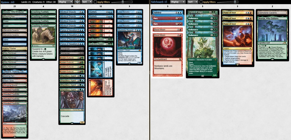 Snuck into the t8 of the friday modern challenge on breakers with <a href="/kaibudde/">Kai Budde</a>'s Rhinos list from the pt having never played rhinos before! I got instantly rolled in t8 but first challenge t8 is still pretty sick  (<a href="/fireshoes/">Robert Taylor🔥</a>)