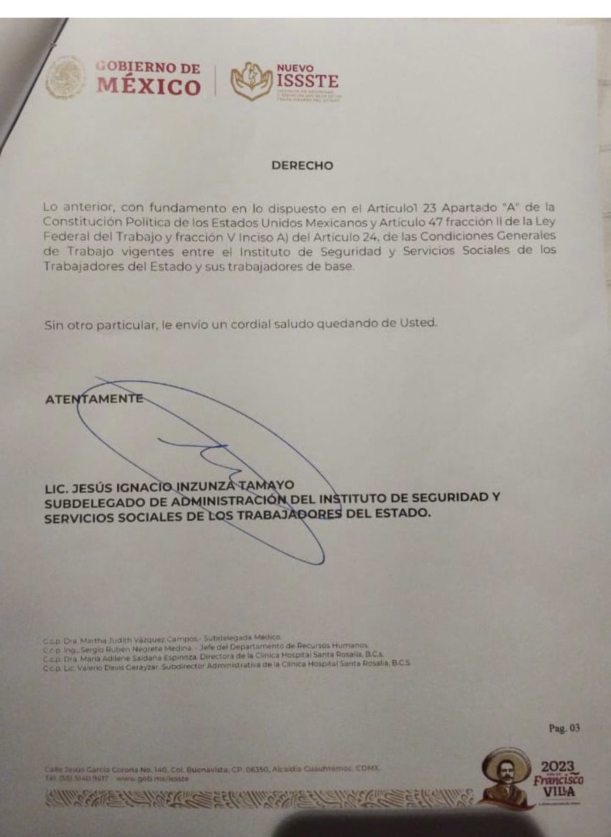 REPRESALIAS‼️cómo ven, por indicaciones del Comandante Z <a href="/PedroZentenoSa1/">Pedro Zenteno Santaella</a> , el <a href="/ISSSTE_mx/">ISSSTE</a> destituyó a la enfermera  que grabó video de ratón en las instalaciones de la Clinica Hospital de Santa Rosalia BCS, y que publiqué aquí en mayo del 2023, quesque por falta de probidad!
