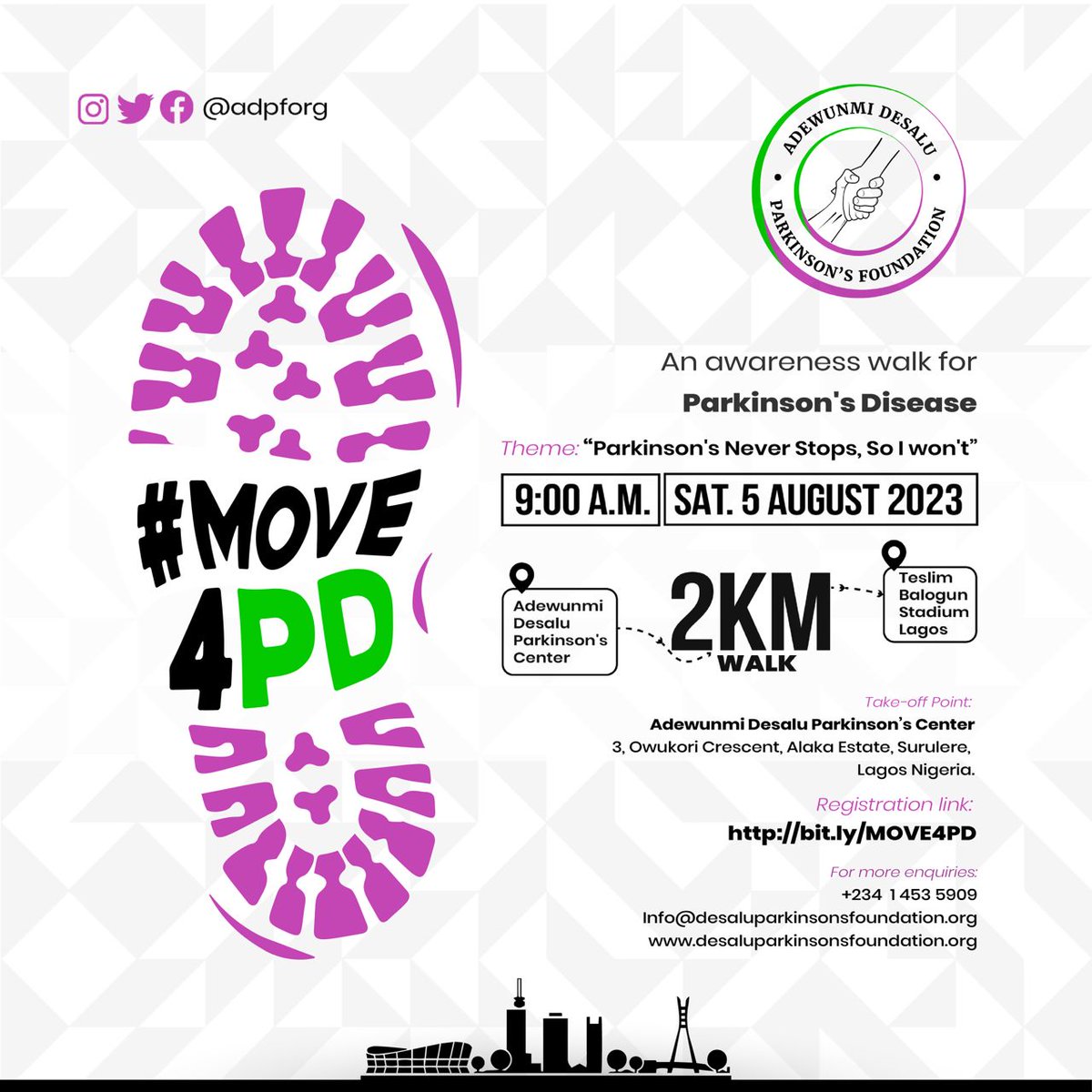 bigdammy_'s tweet image. #MOVE4PD Set for the walk today meant to create awareness on Parkinson's Disease by @adpforg 
@Gidi_Traffic 
@trafficbutter 
@TrafficChiefNG 
@bustopsng