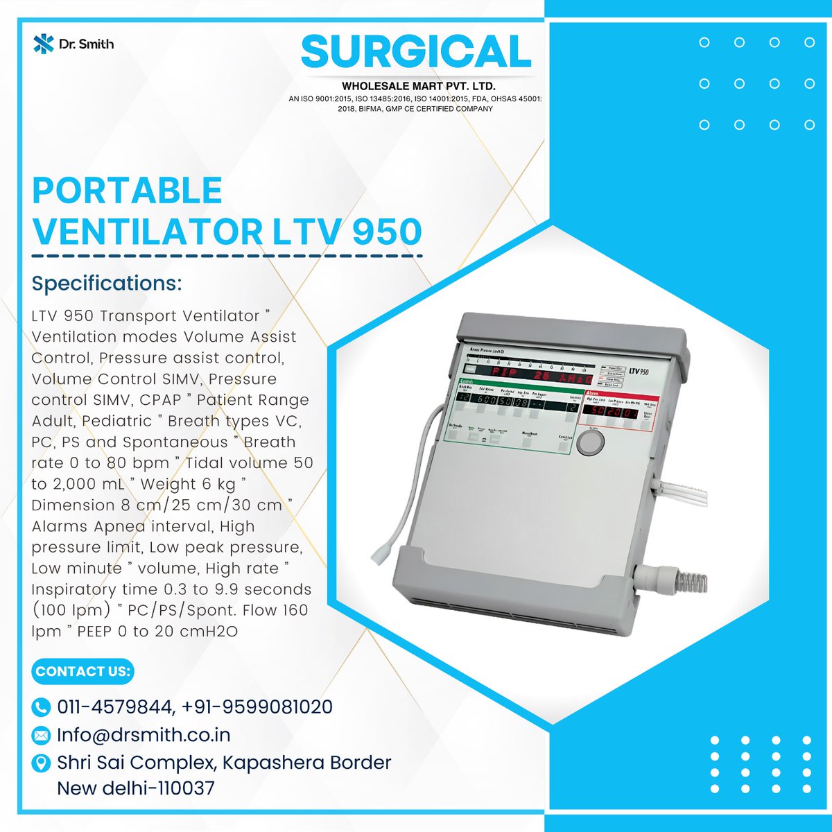 drsmithsurgical's tweet photo. We offer Ventilator in different models based on the requirements of the clients.
#ventillator
#hospitallife #hospitalityindustry #hospitals #hospitales #hospitalitymanagement #hospitalidade #hospitalityinteriors #hospitalfood #hospitalship  #drsmith #surgicalwholesalemart https://t.co/14ZZGDQdWV