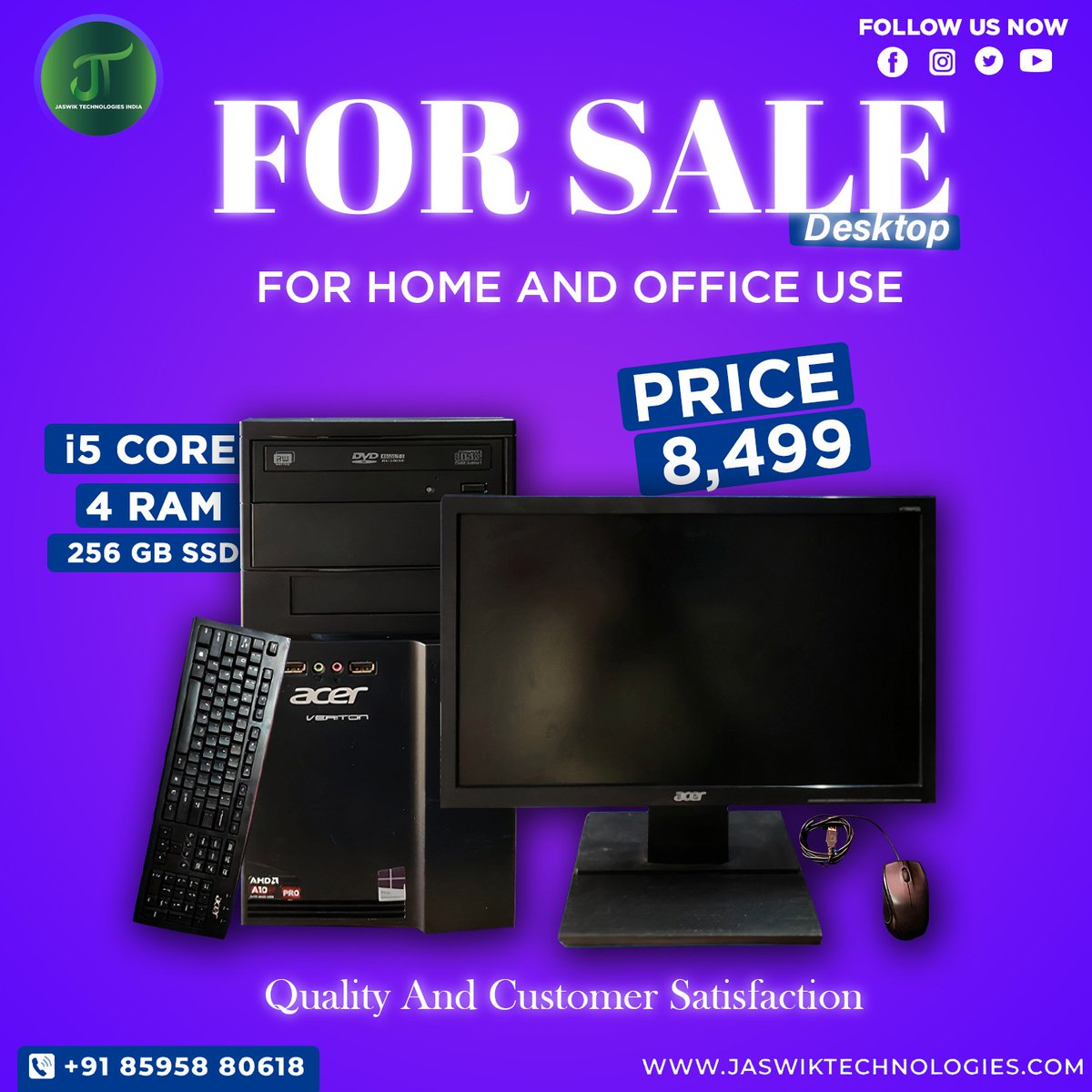 jaswiktech's tweet image. &quot;Unleash Unbeatable Performance: Experience Blazing Speed and Seamless Multitasking with Our i5 Computer Desktops on Sale Now! Upgrade Your Computing Game Today! 💻⚡🚀&quot;
.
.
.
.
#PowerfulComputing #i5Processor #FastAndEfficient #TechRevolution #PerformanceBoost