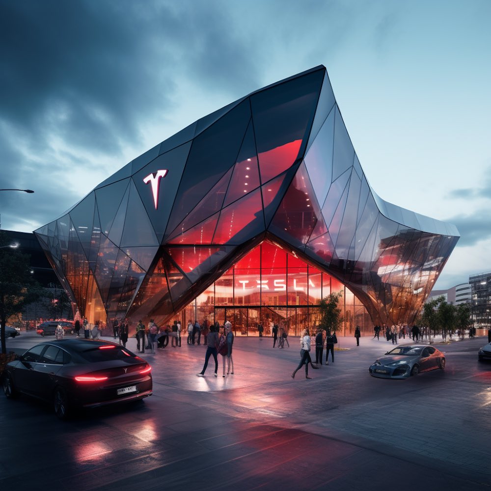Would you visit a Tesla Shopping Center? 

Always free to enter.