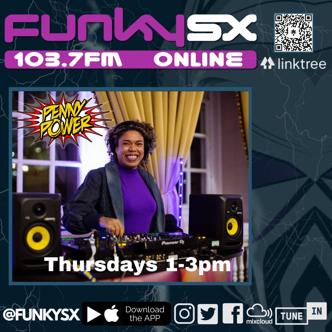 DJPennyPower's tweet photo. Played one of my best sets EVER this week on @FunkySX 103.7FM 🔥🔥🔥
Nice little soundtrack for a FUNKY weekend 🕺🏾🪩🎉
Enjoy! 🥂
https://t.co/DradPh1hLL
#housemusic #disco #funk #music #dance #housedj #DJ #djing #DrDJ #djlife #pioneerdj #radio #presenter #fortheloveofmusic https://t.co/NfFMvOO4lr